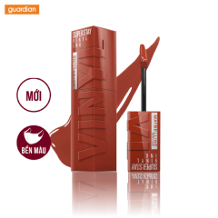 Son Kem Bóng Maybelline Super Stay Vinyl Ink #130 Extra Đỏ Nâu Đất 4.2Ml