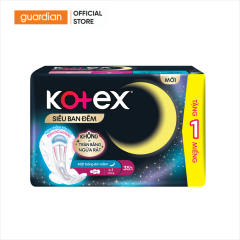 Băng Vệ Sinh Giúp Chống Tràn Toàn Diện Kotex Siêu Ban Đêm Mặt Bông 35Cm 8 Miếng