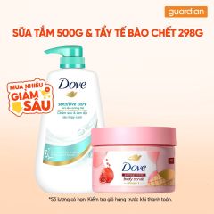Combo 1 DOVE ST SR DA NHAY CAM 500G & 1 DOVE TAY TBC LUU DO 298G