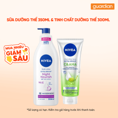 Combo 1 NIVEA SDT TRANG DA DEM 350ML & 1 NIVEA TC DTHE SDA C&AHA 300ML