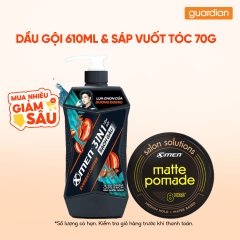 Combo 1 X-MEN TG 3IN1 SGAU COFFEE 610G & 1 X MEN SAP SALON S. MATTE POMAD70G