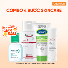 Combo 1 EUCERIN SRM PH5 DA NHAY CAM 100ML & 1 AVENE NUOC XIT KHOANG 50ML &  CETAPHIL KEM DUONG AM 50G & BIODERMA NTT DA HON HOP DAU 100ML