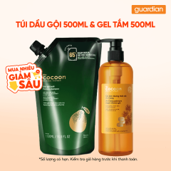 Combo 1 COCOON DG BUOI REFILL 500ML & 1 COCOON GEL TAM DUONG TH.NOT 500ML