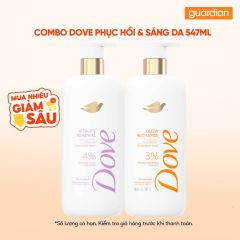 Combo 1 DOVE ST SR VITALITY RENEWAL 547ML & 1 DOVE ST SR GLOW RECHARGE 547ML