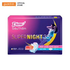 Băng Vệ Sinh Diana Siêu Thấm Super Night 3 Miếng 35Cm