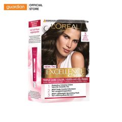 Kem Nhuộm Tóc Phủ Bạc L'Oreal Paris Haircolor Excellence 3 Nâu Đen Tự Nhiên 172ml