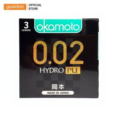 Bao Cao Su Okamoto 0,02 Hydro Polyurethane Hộp 3 Cái