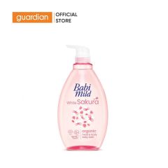 Sữa Tắm Gội Babi Mild White Sakura Hương Hoa Anh Đào Chai 800Ml
