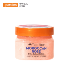 Tẩy Tế Bào Chết Cơ Thể Tăng Đàn Hồi & Mềm Mịn da Tree Hut Moroccan Rose Shea Sugar Scrub 255g