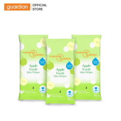 KHĂN ƯỚT HƯƠNG TÁO TƯƠI MÁT MANNINGS GUARDIAN 10 TỜ X 3 GÓI