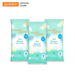 KHĂN ƯỚT MANNINGS GUARDIAN HƯƠNG GIÓ BIỂN 10 MIẾNG X 3 GÓI