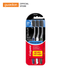 BỘ 3 BÀN CHẢI ĐÁNH RĂNG COLGATE SLIM SOFT CHARCOAL SPIRAL