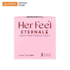 Bao Cao Su Her Feel Eternal Pleasure Cao Cấp Cho Nữ 0.03mm - Hộp 3 Cái