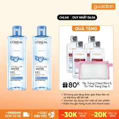 Combo 2 Nước Tẩy Trang L'Oréal Paris 3 In 1 Micellar Water Làm Tươi Mát Da 400Ml