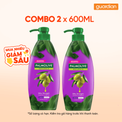 Combo 2 Dầu Gội Kèm Xả Suôn Mượt Óng Ả Palmolive Naturals Silky Straight Olive Oil & Keratin 600ML
