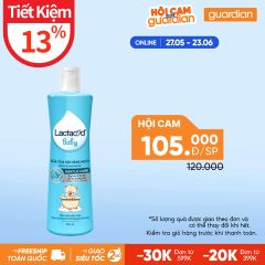 Sữa Tắm Gội Em Bé Giảm Rôm Sảy Và Hăm Kẽ Lactacyd 250Ml