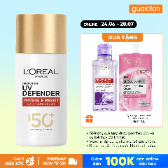 Kem Chống Nắng L'Oreal Mỏng Nhẹ Bảo Vệ Tối Đa Uv Defender Invisible Fluid SPF50+ PA++++ 50Ml