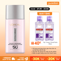 KEM CHỐNG NẮNG L’ORÉAL PARIS GLYCOLIC-BRIGHT ANTI-DARK SPOT DAILY UV FLUID 50ML