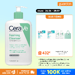 Sữa Rửa Mặt Tạo Bọt Cerave Foaming Cleanser Sạch Sâu Cho Da Thường Đến Da Dầu 473Ml