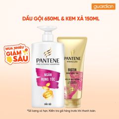 Combo 1 PANTENE DG GIAM RUNG TOC 650ML/6 & 1 PANTENE KX 3PDK GIAMRUNGTOC 150ML