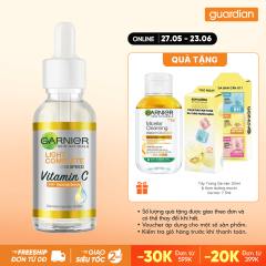 Tinh Chất Tăng Cường Hỗ Trợ Sáng Da Mờ Thâm Light Complete 30X Vitamin C Booster Serum Garnier 30Ml