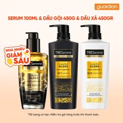 Combo TRESemmé Dầu gội TRESemmé Lamellar Gloss LamellarBond 450g + Dầu xả Lamellar Gloss LamellarBond 450gr + Serum TRESemmé Lamellar Gloss LamellarBond 100ml
