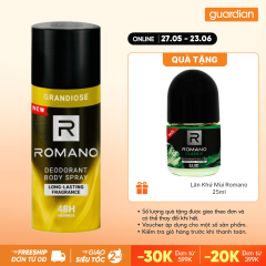 Xịt Khử Mùi Toàn Thân Hương Nước Hoa Romano Grandiose 150Ml