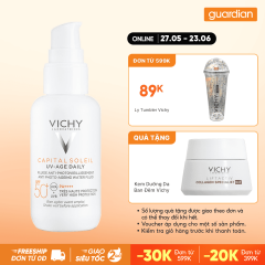 Gel Chống Nắng Giúp Giảm Thâm Nám Và Nếp Nhăn Vichy Capital Soleil UV Age Daily SPF50 PA++++ UVA, UVB 40ml