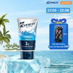 Sữa Rửa Mặt X-Men 3X Sức Mạnh Mát Lạnh Sạch Nhờn Go Refresh 100Gr