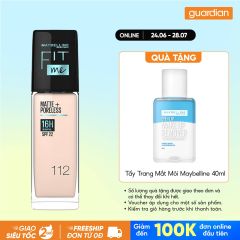 Kem Nền Mịn Nhẹ Kiềm Dầu Maybelline Fit Me Spf22 #112 Natural Ivory 30Ml