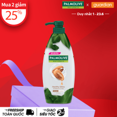 Dầu Gội Kèm Dầu Xả Cho Tóc Óng Ả Khỏe Đẹp Palmolive Naturals Healthy Shine Almond Oil & Milk Chiết Xuất Thiên Nhiên Từ Dầu Hạnh Nhân Và Sữa 600ml