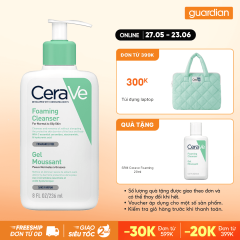 Sữa Rửa Mặt Tạo Bọt Cerave Foaming Cleanser Sạch Sâu Cho Da Thường Đến Da Dầu 236Ml
