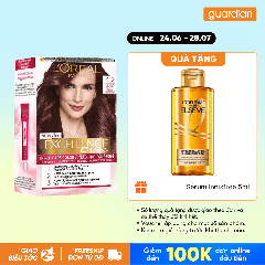Kem Nhuộm Tóc Phủ Bạc L'Oreal PAris Excellence Creme 4.2 Pearly Brown Màu Nâu Ánh Tím 172Ml