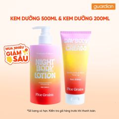 Combo 1 FIVE GRAINS KDT TONEUP NGAY 200ML & 1 FIVE GRAINS KDT S.DA DEM 500ML