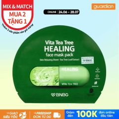 Mặt Nạ Tràm Trà Hỗ Trợ Thải Độc Da Giảm Mụn Vita Tea Tree Healing Face Mask Pack Bnbg 30Ml