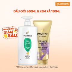 Combo 1 PANTENE DG SUON MUOT ONG A 650ML & 1 PANTENE KX 3PDK CSOC HU TON 150ML