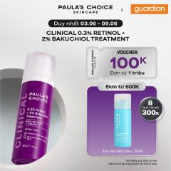 Tinh Chất Da Chống Lão Hóa Giúp Mờ Vết Thâm Và Nếp Nhăn Paula's Choice Clinical 0.3% Retinol + 2% Bakuchiol Treatment 30ml