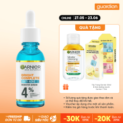 Tinh Chất Hỗ Trợ Mờ Thâm Sáng Da Garnier Bright Complete Anti-Acness Booster Serum 4% (Niacinamide, Bha, Aha, Vitamin C) Cho Da Dầu Mụn 30Ml