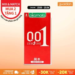 Bao Cao Su Okamoto 0,01 Hydro Polyurethane Hộp 4 Cái