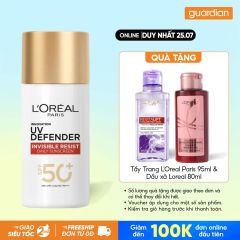 Kem Chống Nắng L'Oreal Mỏng Nhẹ Bảo Vệ Tối Đa Uv Defender Invisible Fluid SPF50+ PA++++ 50Ml