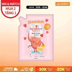 Sữa Tắm Gội Toàn Thân Cho Trẻ Em Guardian Kids Head To Toe Wash Strawberry Hương Dâu Túi Refill 450ml