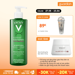 Sữa Rửa Mặt Dạng Gel Dành Cho Da Dầu Mụn Giúp Làm Sạch Sâu Và Giảm Bã Nhờn Trên Da Vichy 400Ml