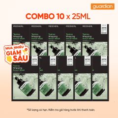Combo 10 MEDIHEAL MẶT NẠ LÀM DỊU TRÀM TRÀ TEATREE WRAPPING SERUM MASK CALMING HYDRA 25ML