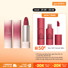 Son Sáp Mịn Lì 3CE Cashmere Hug Lipstick #04 Text Me - Hồng Mận 3.5G