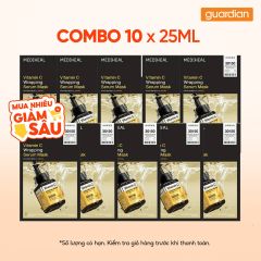 Combo 10 MEDIHEAL MẶT NẠ DƯỠNG SÁNG VITAMIN C WRAPPING SERUM MASK BRIGHTENING 25ML