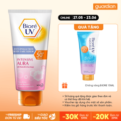 Serum Chống Nắng Dưỡng Thể Hỗ Trợ Sáng Da Biore Uv Anti-Pollution Body Care Serum Intensive Aura Spf50+ Pa+++ 150Ml