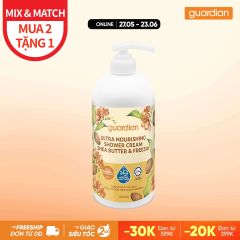 Sữa Tắm Dạng Kem Dưỡng Ẩm Guardian Ultra Nourishing Shea Butter & Freesia Shower Cream Bơ Hạt Mỡ & Hoa Lan Tiên 1000Ml