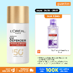 Kem Chống Nắng L'Oreal Mỏng Nhẹ Bảo Vệ Tối Đa Uv Defender Invisible Fluid SPF50+ PA++++ 50Ml
