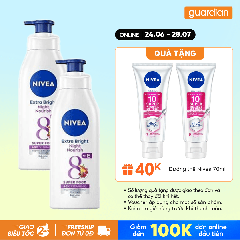 Combo 2 Nivea Sữa Dưỡng Thể Trắng Da Đêm 350ml