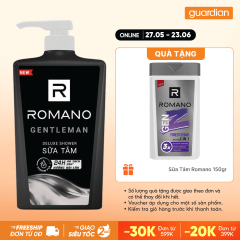 Sữa Tắm Hương Nước Hoa Romano Gentleman Deluxe Shower 650G